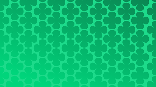 Pattern of green four leaf clovers
