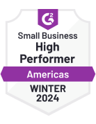 G2 Small Business High Performer Americas 2024 Award Badge
