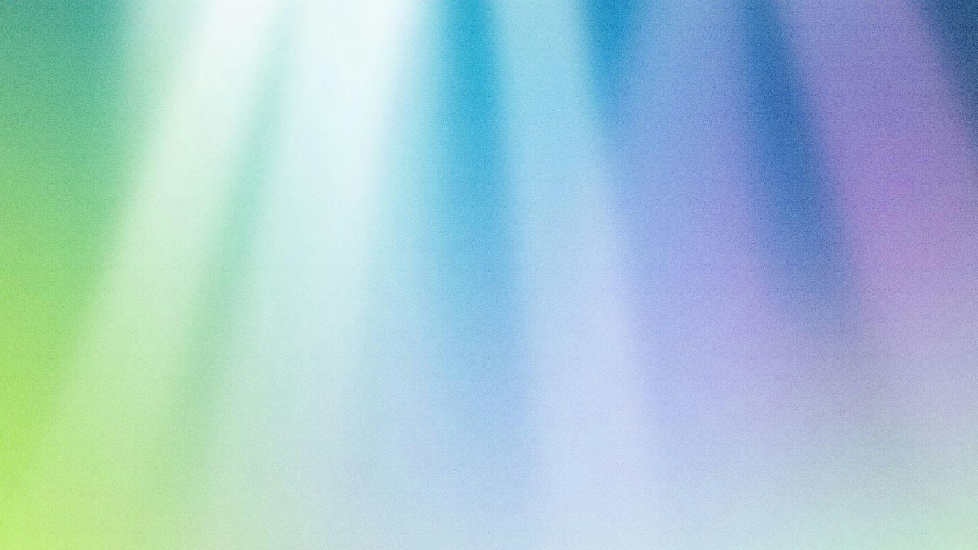 Green, blue, and purple background with white light beams from the top