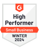 G2 High Performer Small Business 2024 Award Badge